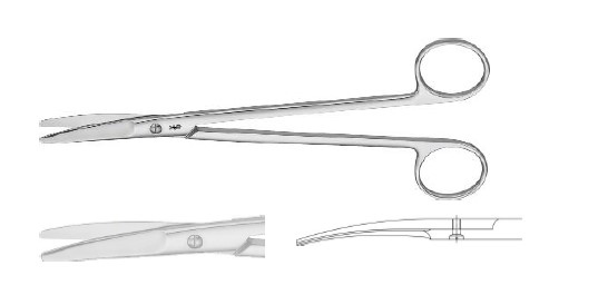 КУЛІ НОЖИЦІ ТИПУ МАЙО ВИГНУТІ 190MM